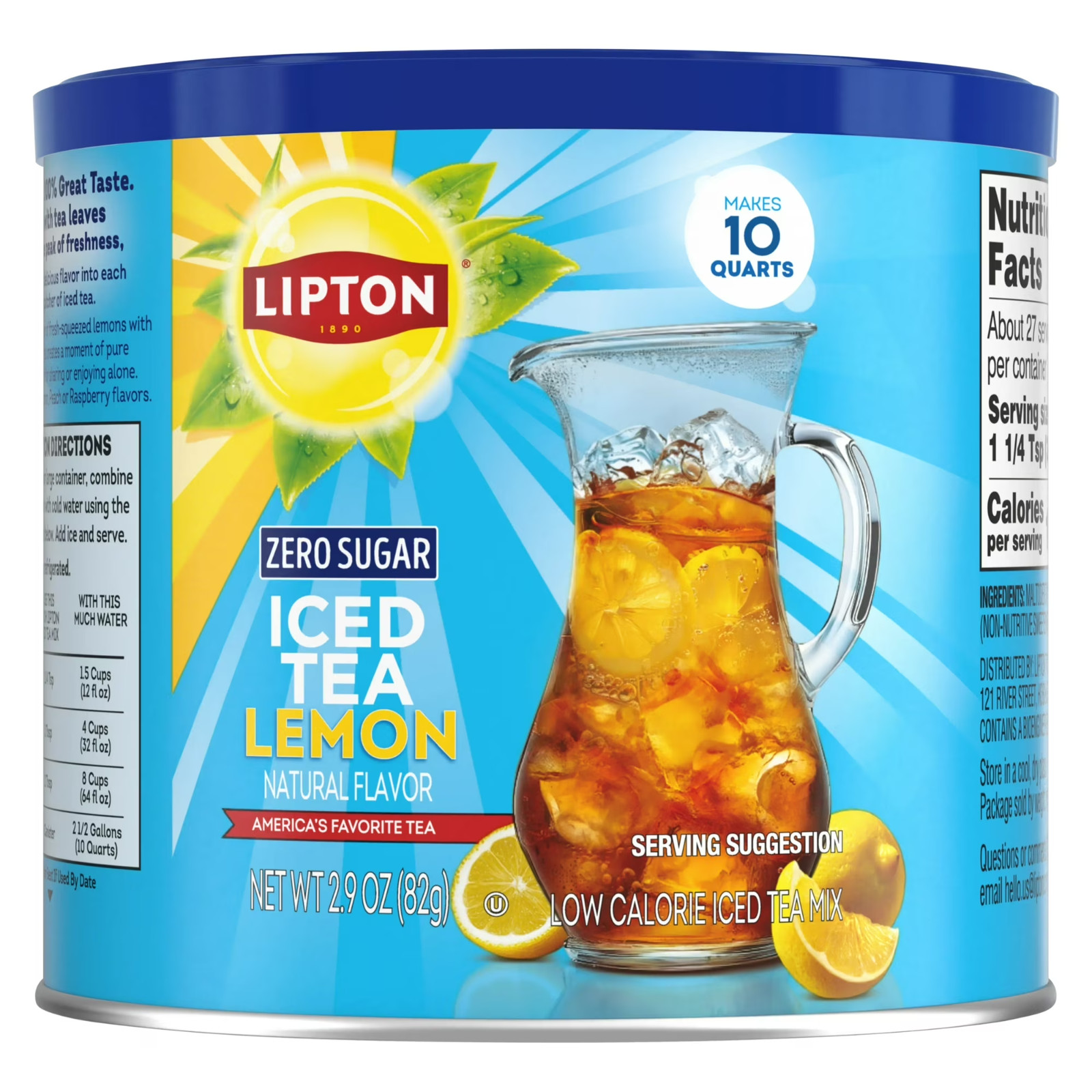 PR Lipton Zero Sugar Lemon Iced Tea Mix, 10 Quarts – FREE SHIPPING